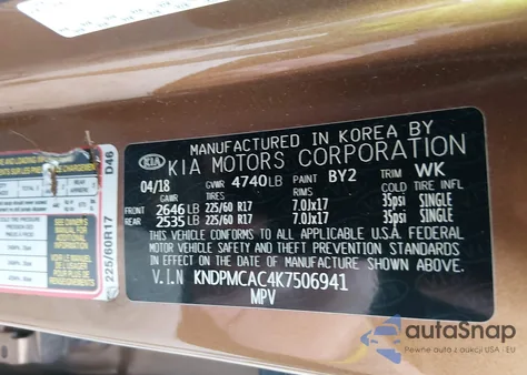 2019 Kia Sportage Lx from USA, damaged, VIN KNDPMCAC4K7506941